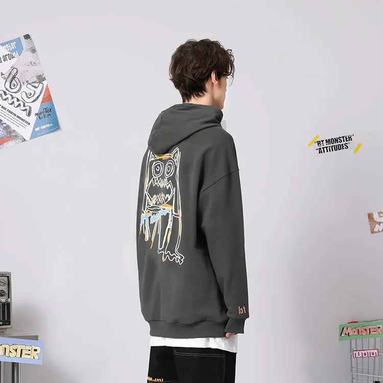 Bt Hooded Loose Fit Sweatshirt Unisex-2