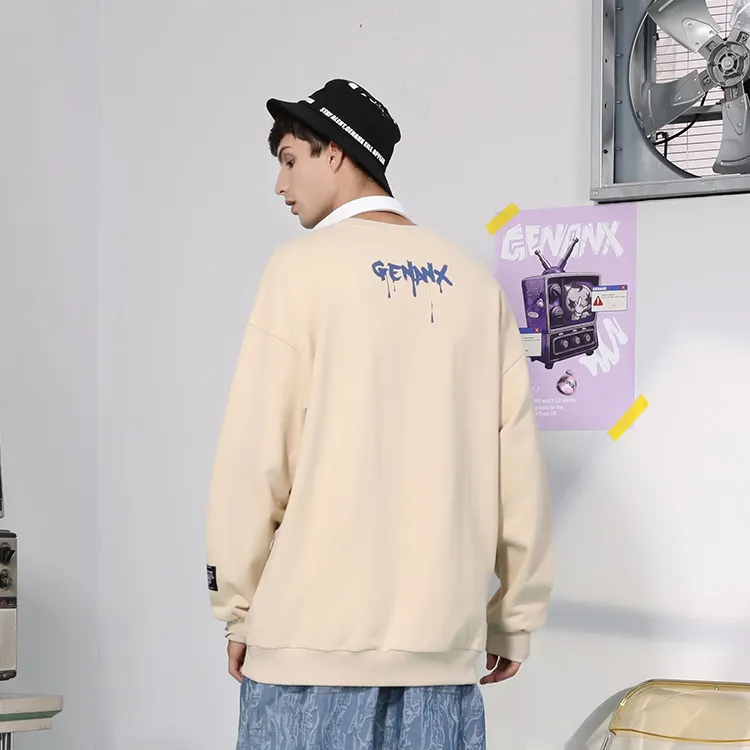 GENANX Crew Neck Loose Fit Regular Sweatshirt Unisex-7