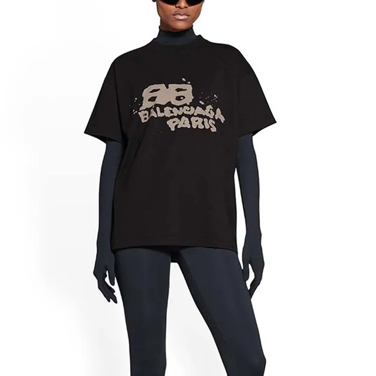 Balenciaga T Shirt 'Black/Ecru'-6