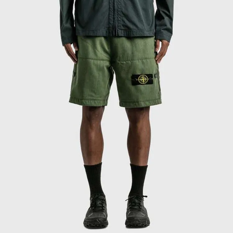 STONE ISLAND Casual Shorts Men's Olive Green-2