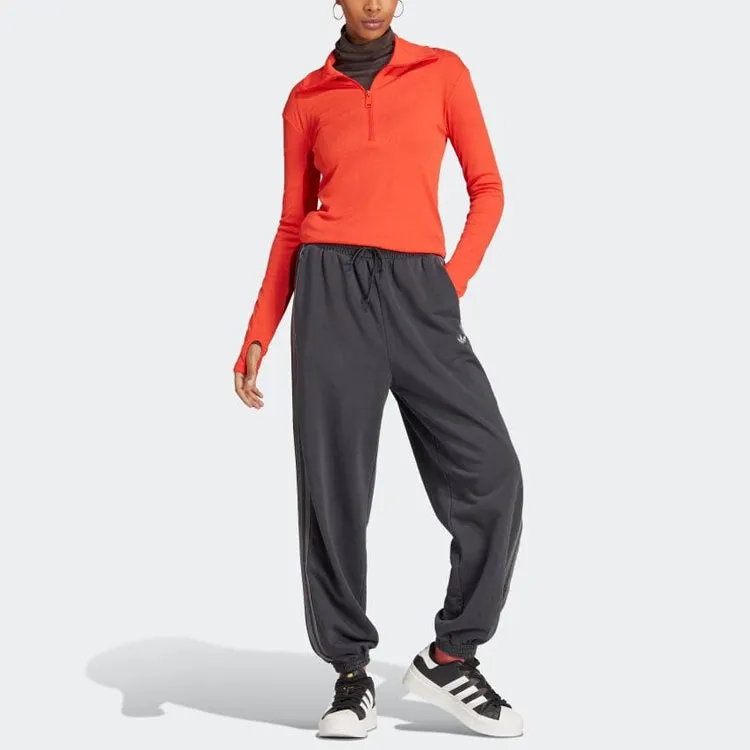Adidas Originals Knitted Sports Pants Women's Carbon Black-1
