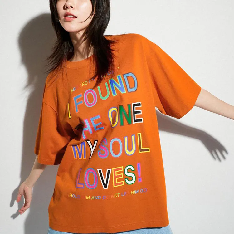 UNIQLO T Shirts Unisex Orange-2