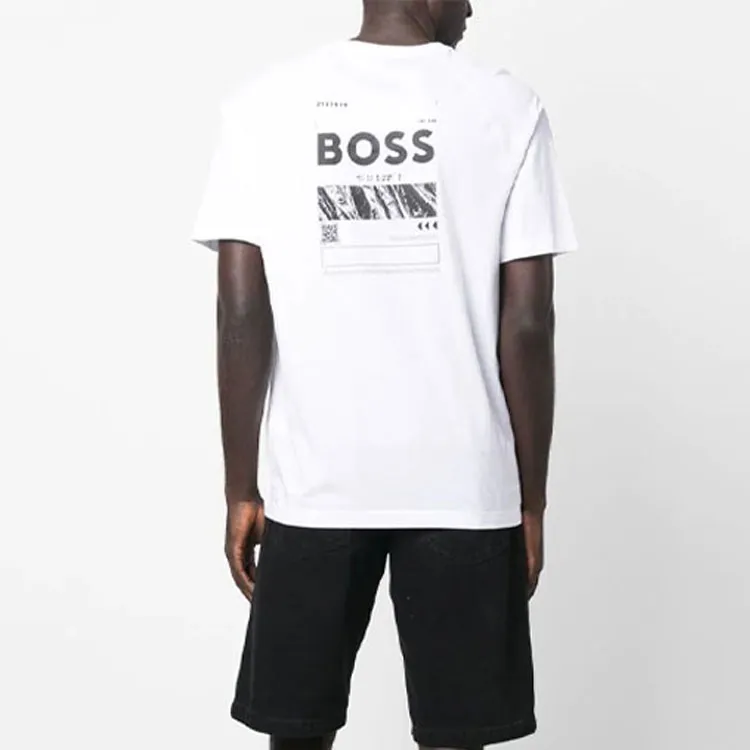 HUGO BOSS Short Sleeved T Shirts Men's White-4