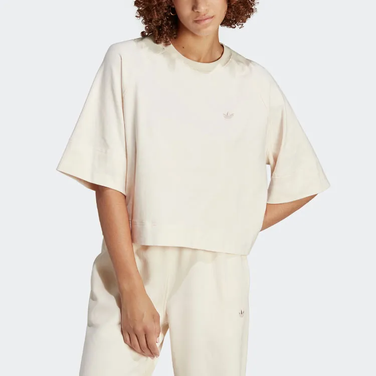 Adidas Originals Essential Raglan Sleeve T Shirt Women's Wonder White-1