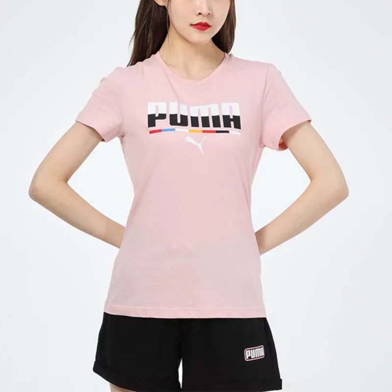PUMA T Shirts Women's Pink-2