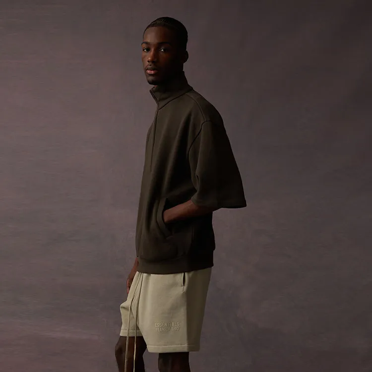 Fear Of God Essentials Halfzip 3/4 Sleeve Shirt-5