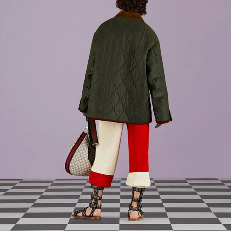 GUCCI SS23 Knitted Sports Pants Men's White Red-2