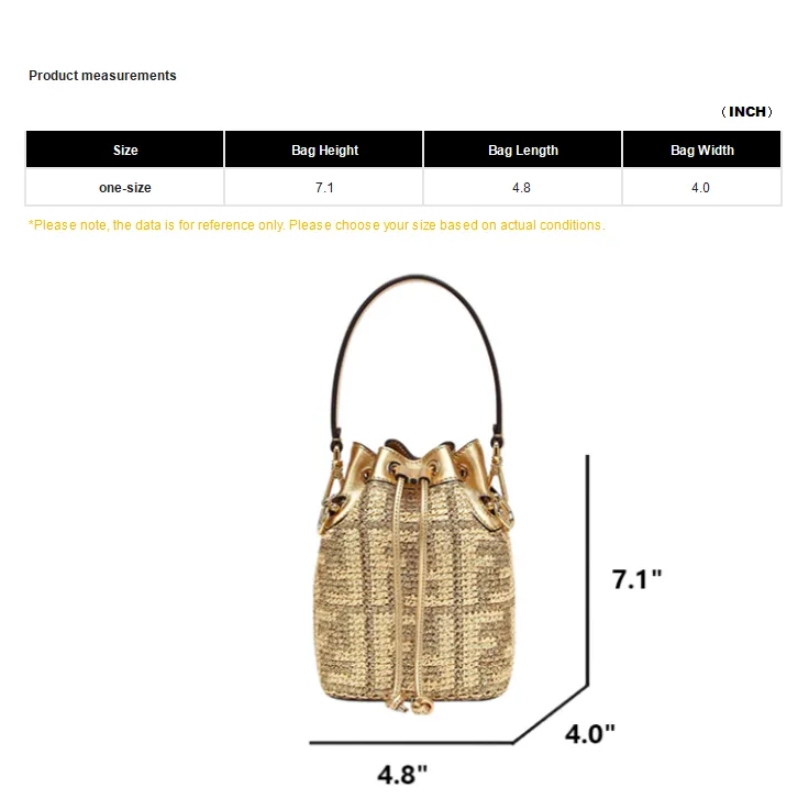 FENDI Cotton Shoulder Bag, Crossbody Bag, Handbag Mini Women's Beige/Gold-4