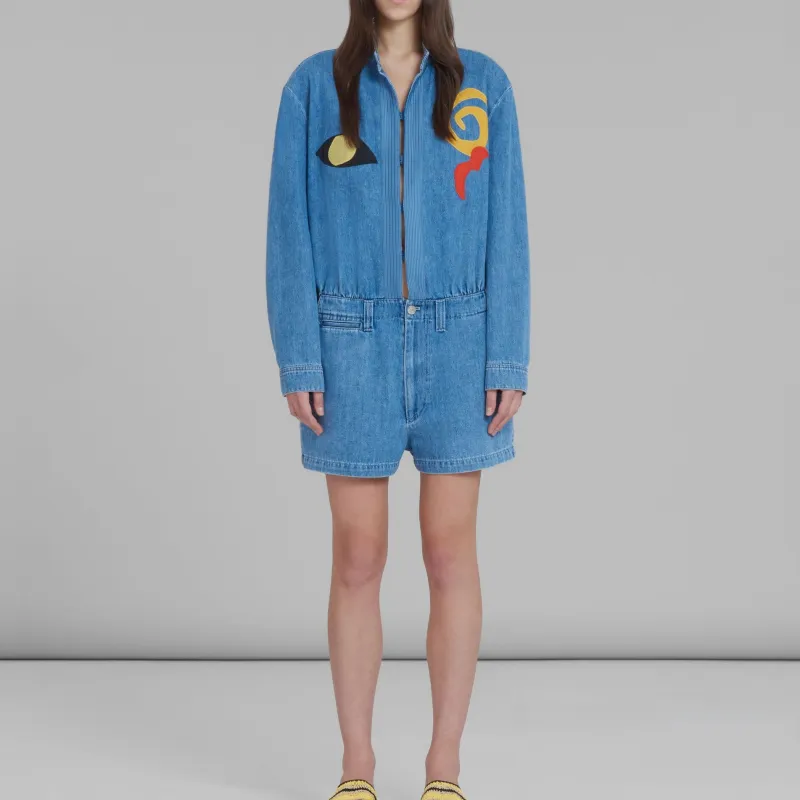 MARNI X No Vacancy Inn Co-brand Bodysuits Women's Blue-1