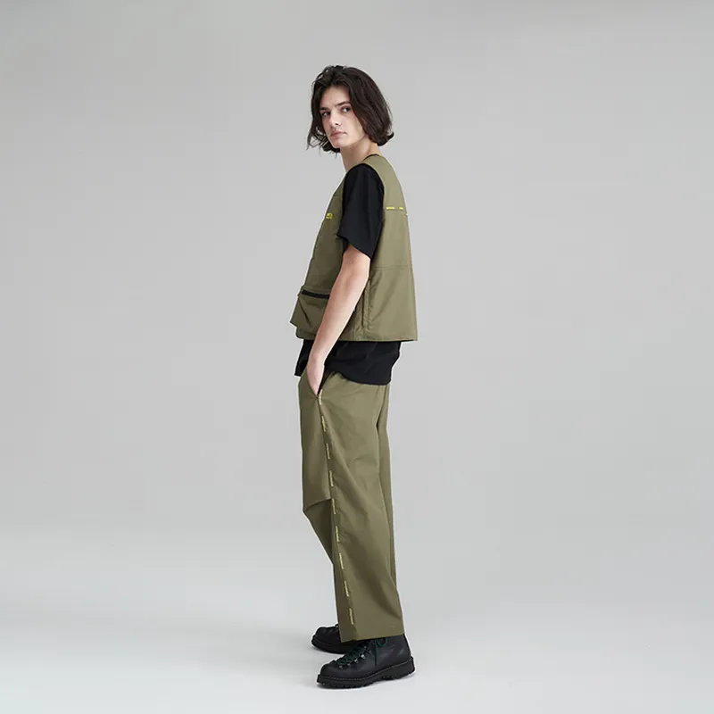 Prth Promethean Loose Fit Vest Unisex Olive Green-3