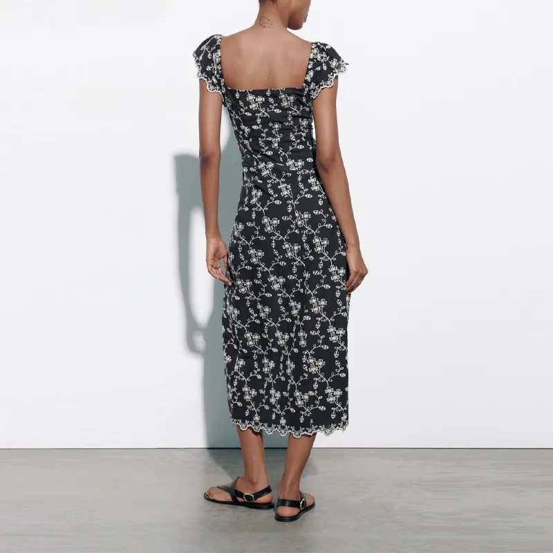ZARA Sleeveless Dresses Women's Sea Blue-3