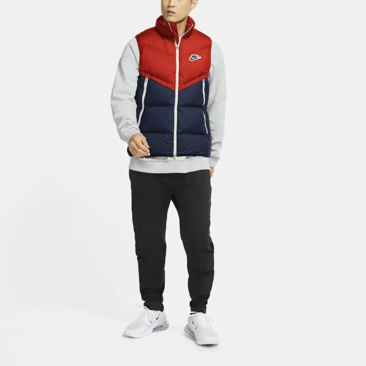 Nike Down Jackets Men Blue Red-2