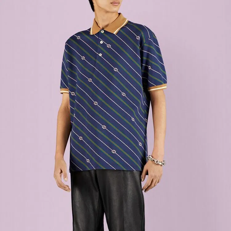 GUCCI SS23 Polo Shirt Men's Blue-2