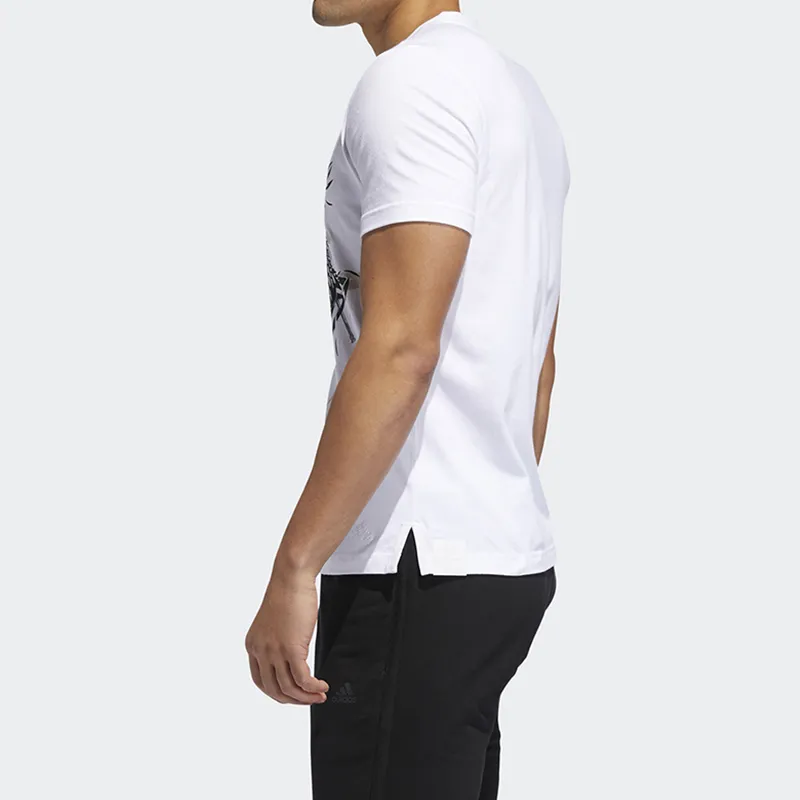 Adidas T Shirts Men White-4