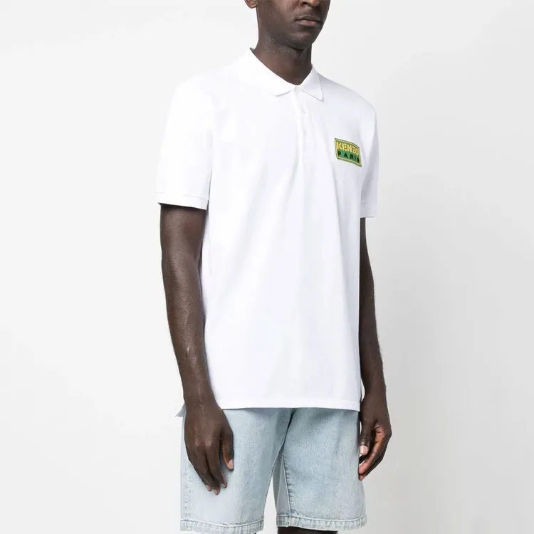 KENZO Logo Patch Short-Sleeved Polo Shirt-4