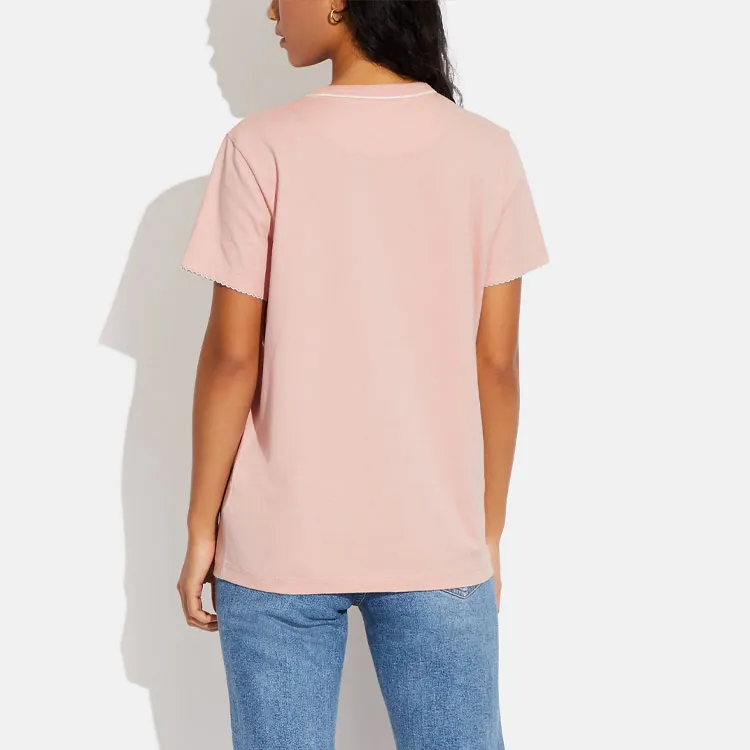 COACH SS23 Regular T Shirt Women's Pink-2