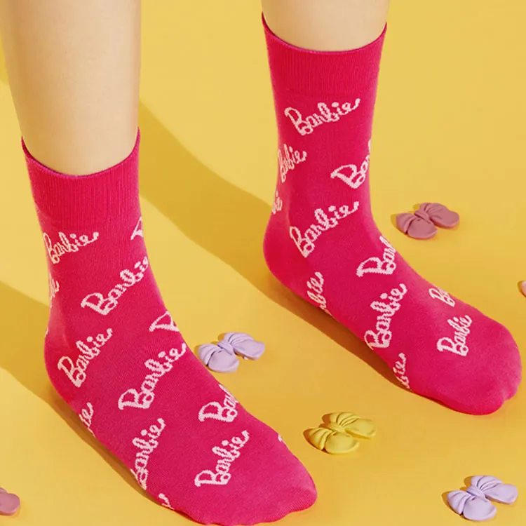 MISS CURIOSITY x Barbie Mid Calf Socks Women's-1