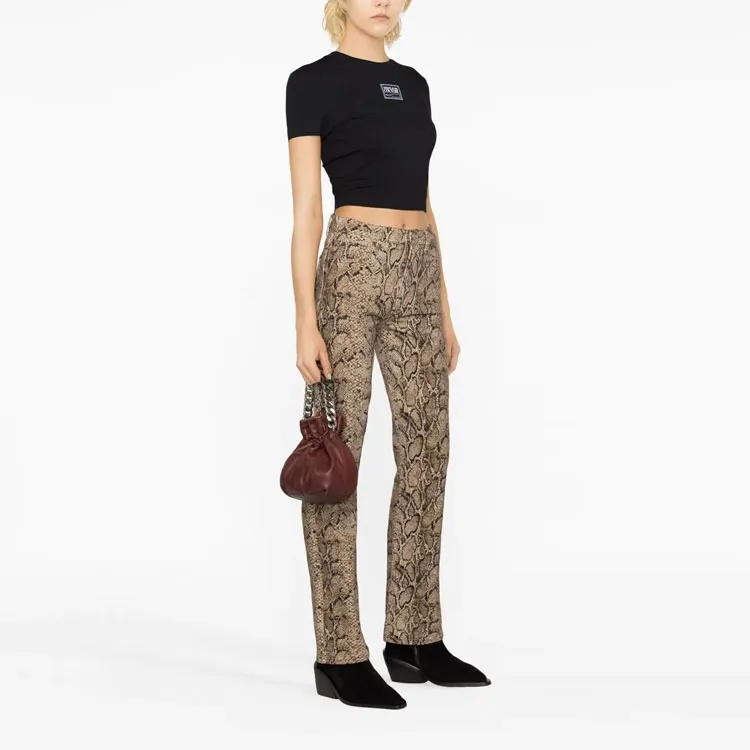 VERSACE JEANS COUTURE Logo-patch Cotton Crop Top-3