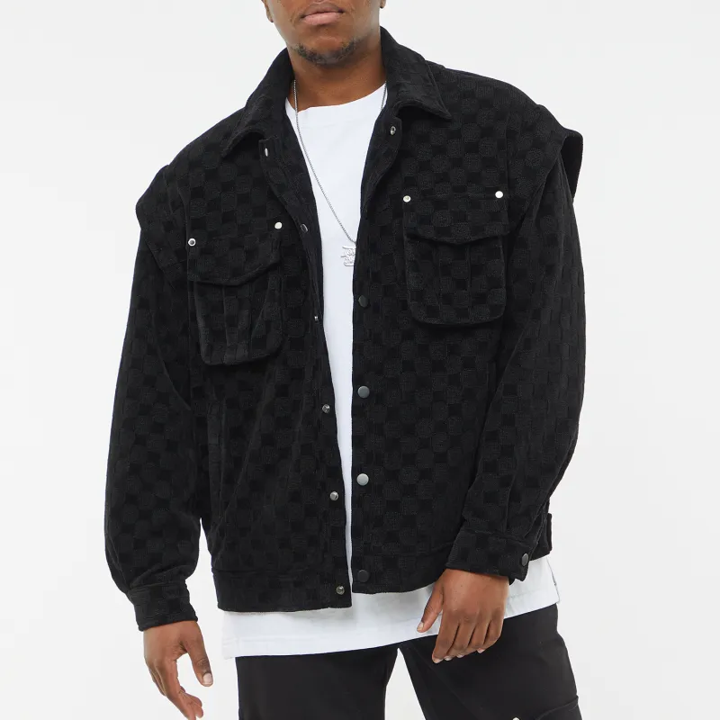 FANBIOU SS22 Loose Fit Jacket Unisex Black-3