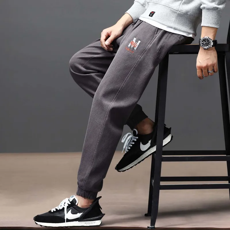 GUKUUL Casual Pants Unisex Black Gray-5