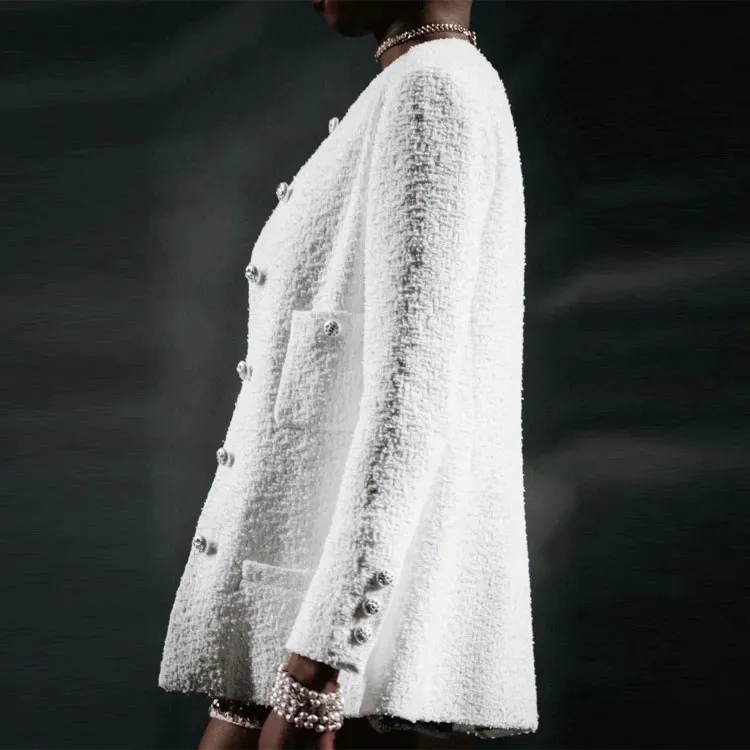 CHANEL Jackets Women's White-3