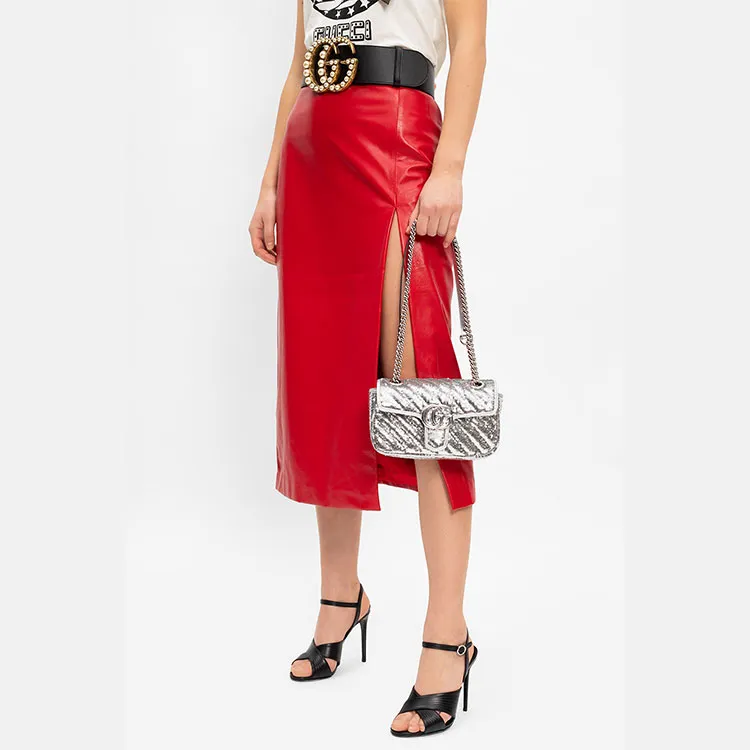 GUCCI GG Marmont Silk Crossbody Bag Shoulder Bag Women's Silver-8