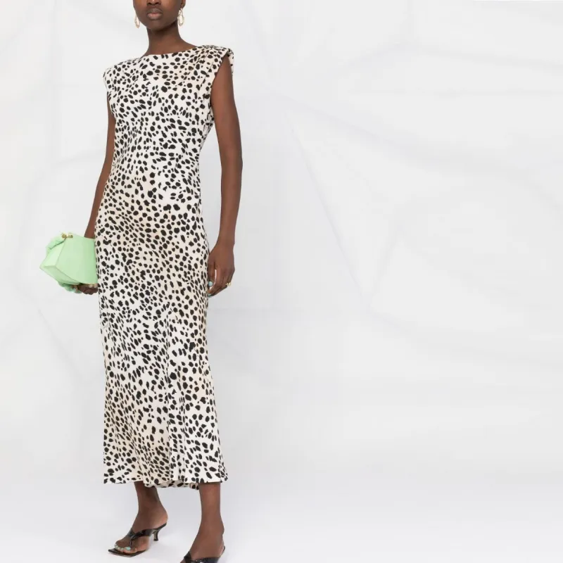 Just Cavalli Sleeveless Dresses Women's Leopard Print-1