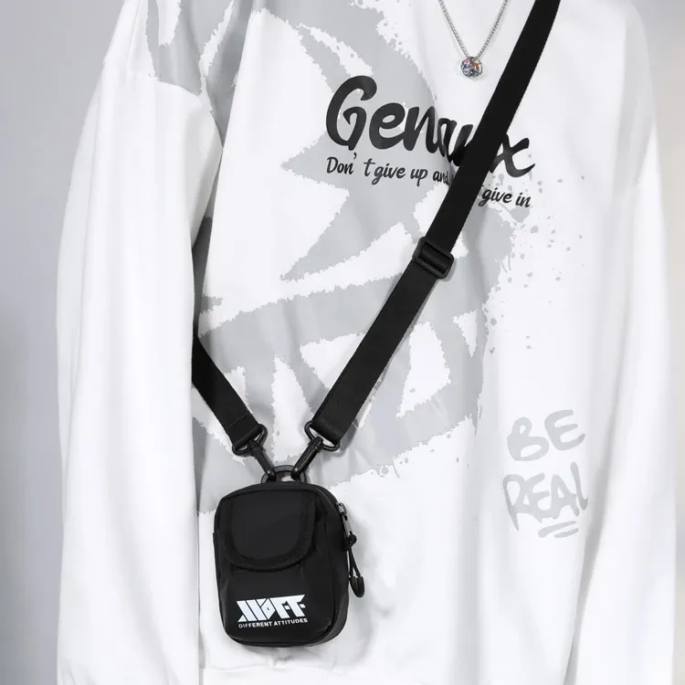 XXOFF Polyester Crossbody Bag Mini Unisex Black-5