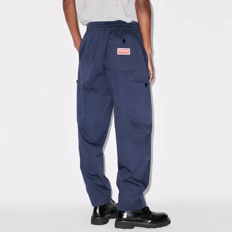 KENZO Logo Patch Drawstring Cargo Pants-5