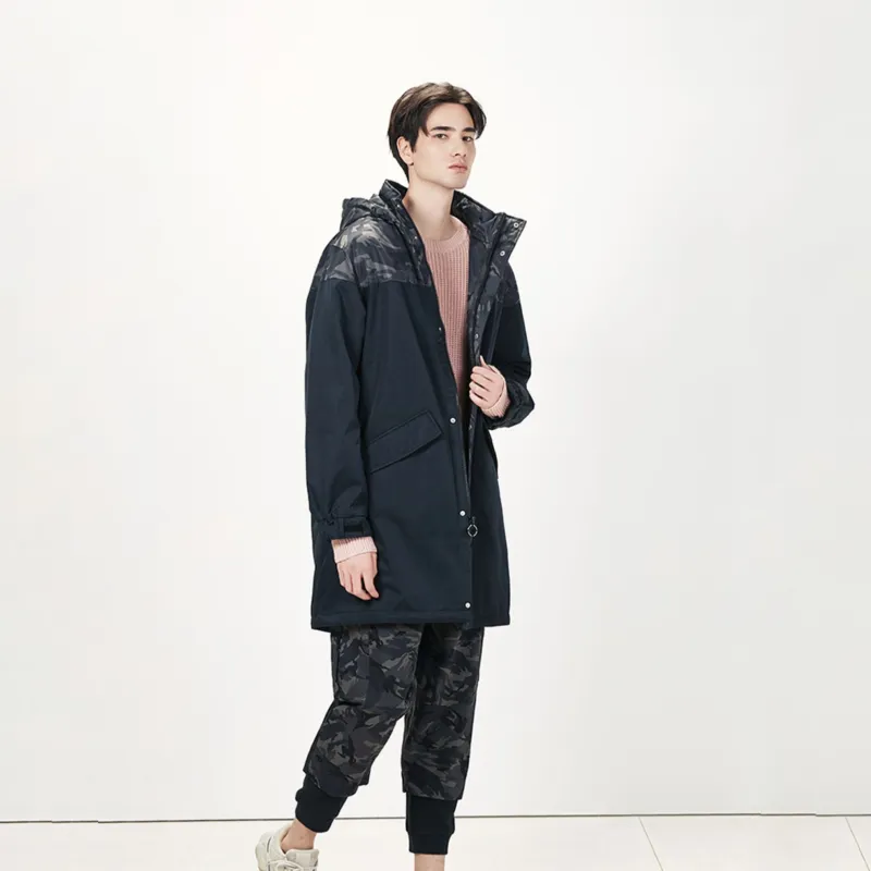 UNDERGARDEN Colorblock Hooded Loose Fit Mid-Length Puffer Jacket Unisex-4