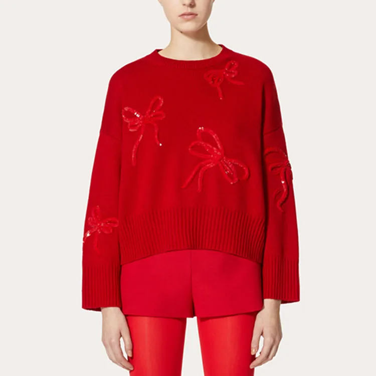 Valentino ROSSO Chinese New Year Cashmere Sweaters Women's Red-1