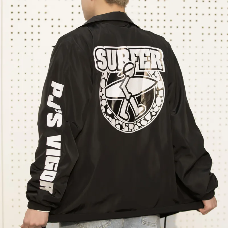 PJ's Vigor Loose Fit Thin Jacket Unisex Black-2