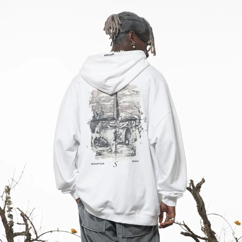 Athief Hooded Loose Fit Sweatshirt Unisex-5