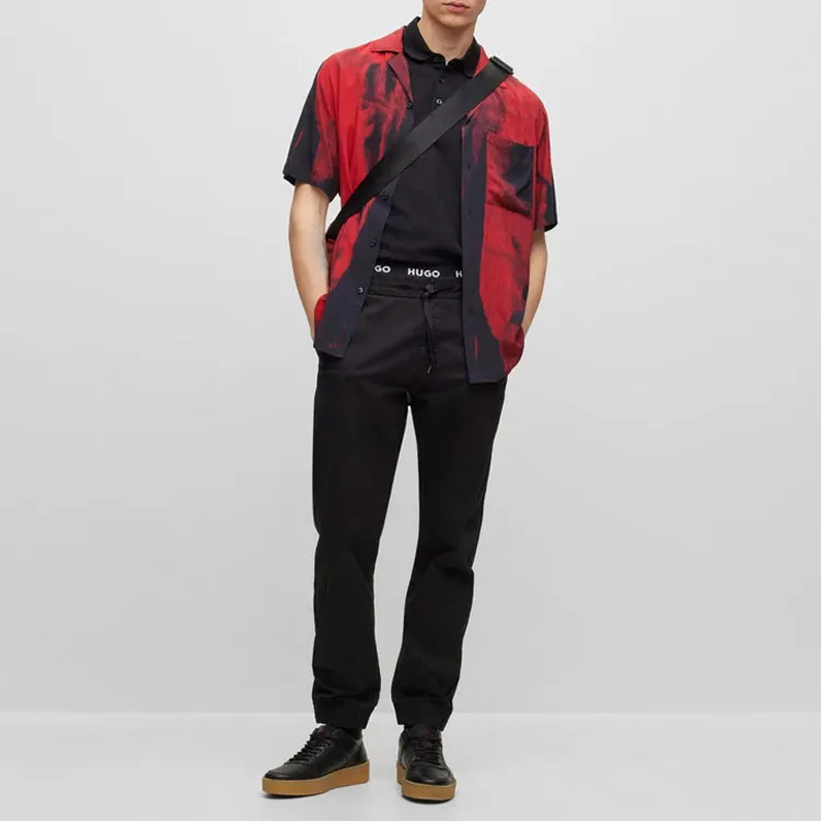 Hugo Logo Patch Slim Fit Polo Shirt-3