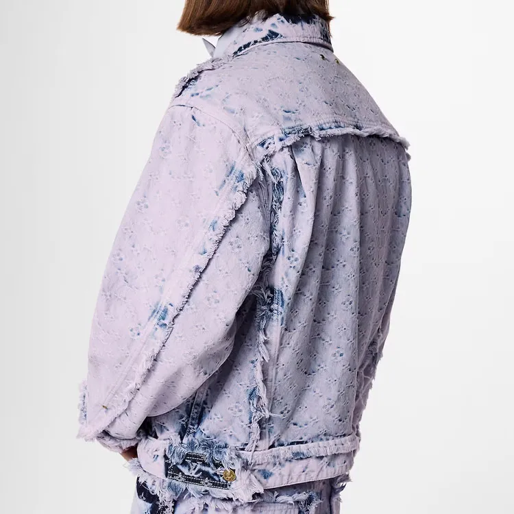 LOUIS VUITTON SS23 Denim Jacket Men's Light Purple-5