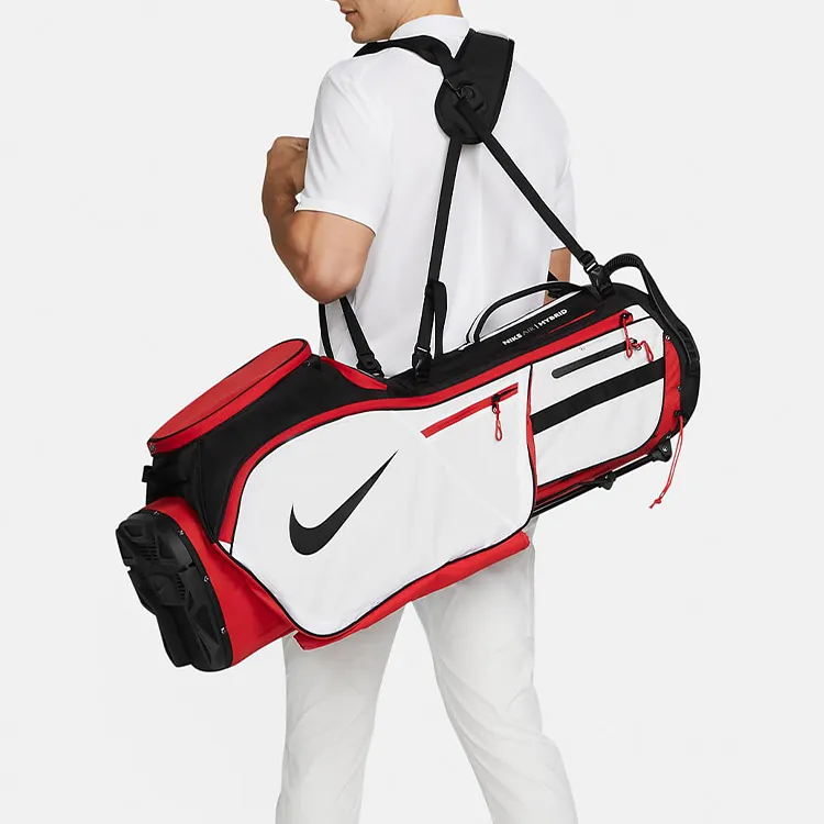 Nike Polyester Golf Bag, Crossbody Bag, Shoulder Bag Regular Unisex Red Black-4