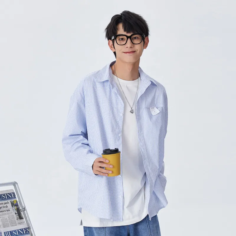 PSO Brand Shirt Fall Unisex Sky Blue-2