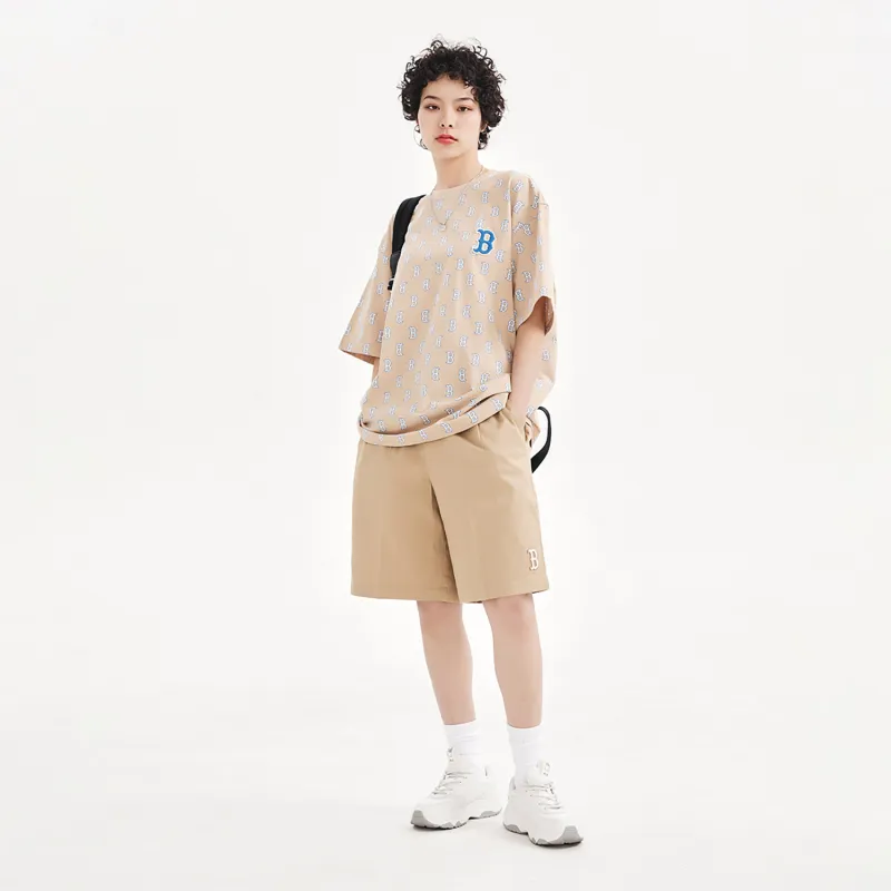 MLB Drop Shoulder Sleeve T-Shirt Unisex Light Sandy Brown-2
