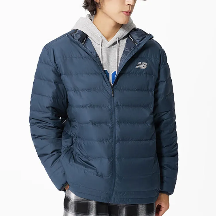 New Balance Down Jackets Men Navy Blue-1