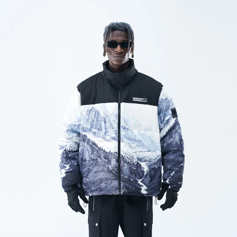 HARSH AND CRUEL Down Jacket Unisex Black-2
