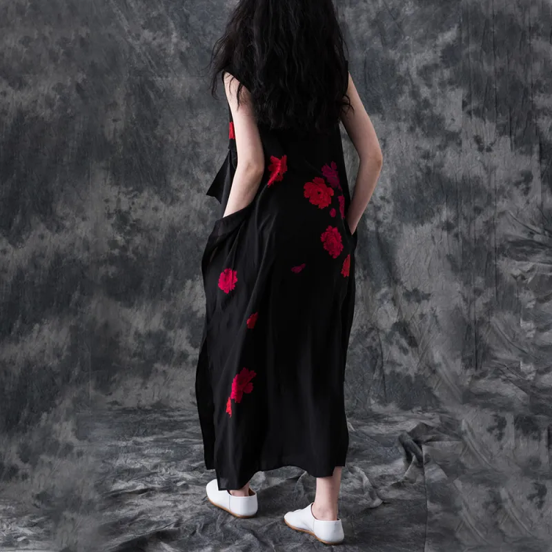 Yohji Yamamoto Sleeveless Dresses Women's Black-2