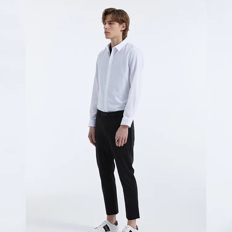DAVID NAMAN Shirts Men White-5
