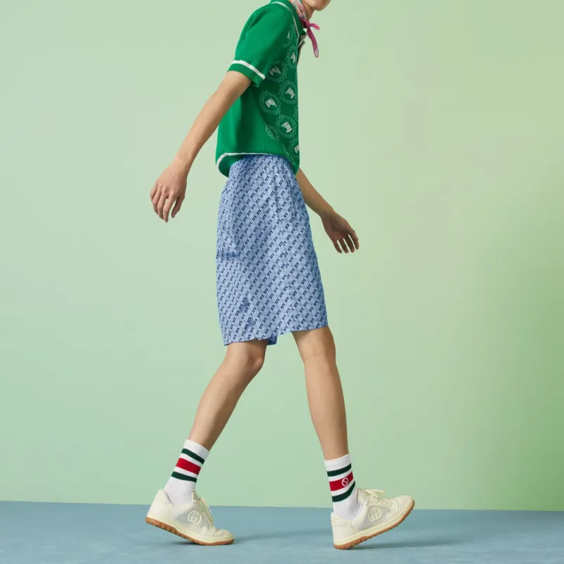 GUCCI Swimming Shorts Men Light Blue-2