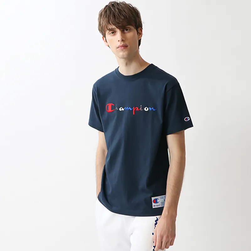 Champion T Shirt Japan Version Unisex Navy Blue-3