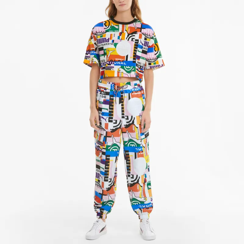 PUMA Drop Shoulder Sleeve T Shirt Women's Multicolor-2