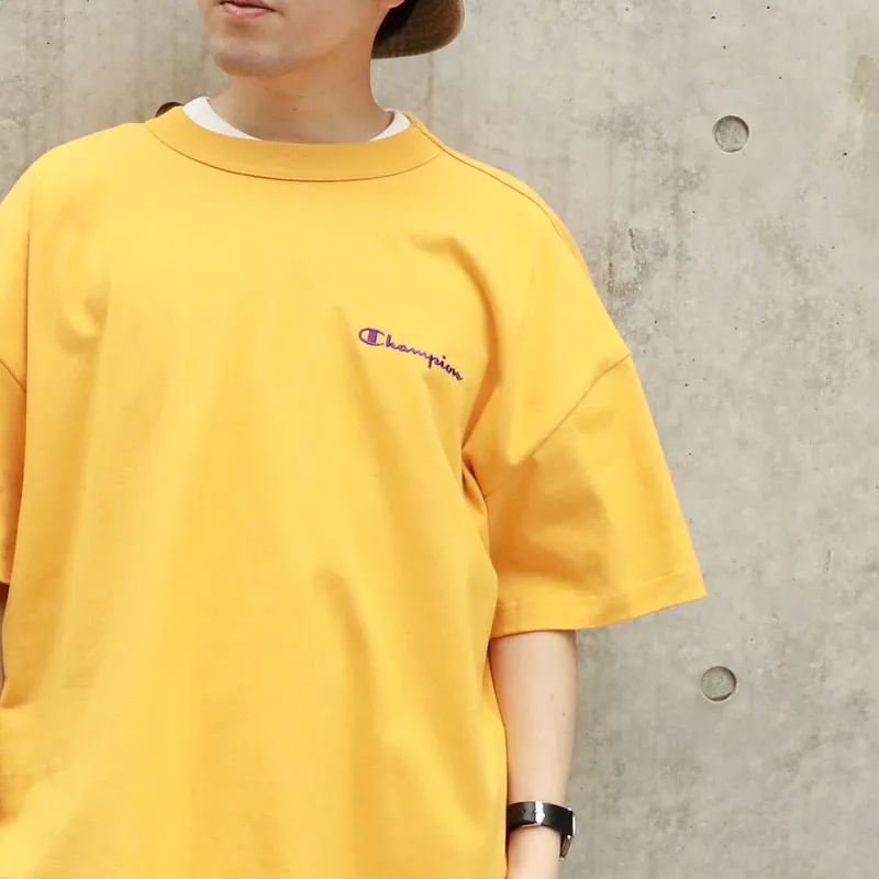Champion SS21 Straight T Shirt Japan Version Unisex Ginger Yellow-2