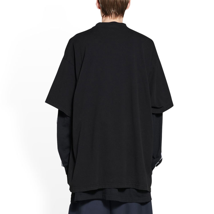 Balenciaga x Adidas T-Shirt Men's Black Loose Fit Style 1