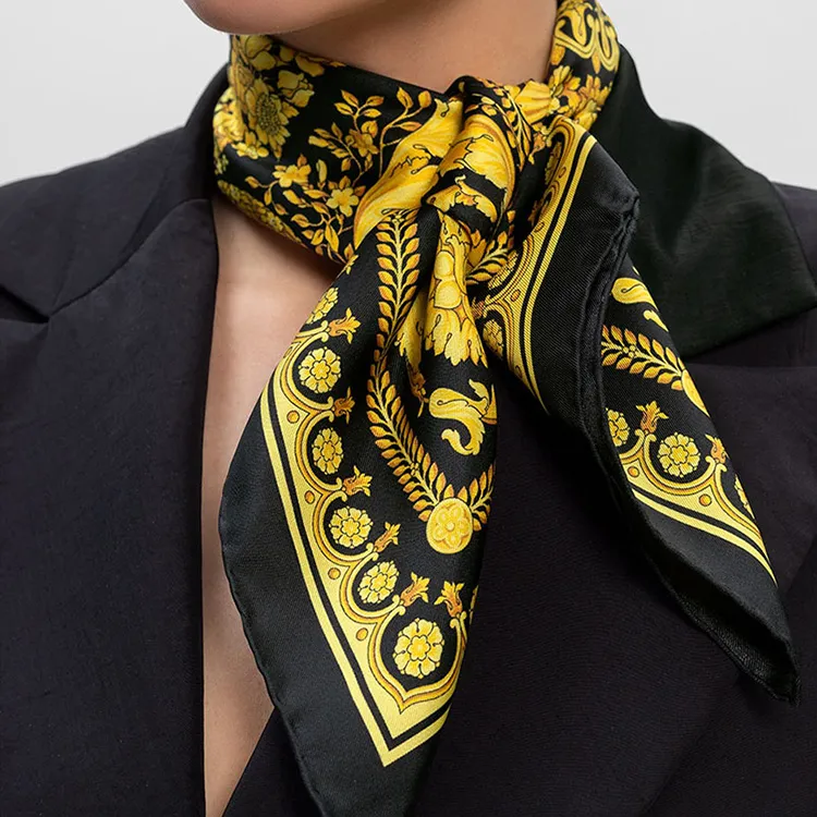 VERSACE Floral-print Silk Scarf-2