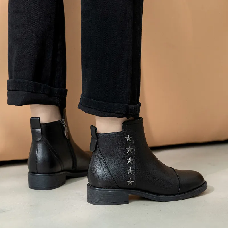 CAMEIDO Ankle Boots Women's Black-3