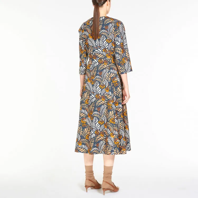 MaxMara Long Sleeved Dresses Women's Blue-3